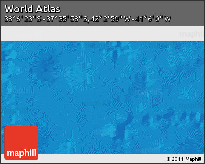 Physical 3D Map of the Area around 37° 51' 10" S, 41° 34' 30" W