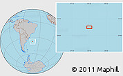 Gray Location Map of the area around 37° 51' 10" S, 44° 7' 30" W