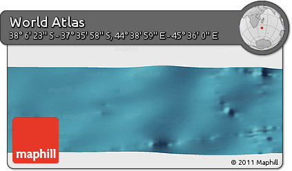 Satellite Panoramic Map of the Area around 37° 51' 10" S, 45° 7' 30" E