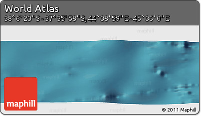 Satellite Panoramic Map of the Area around 37° 51' 10" S, 45° 7' 30" E