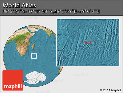 Satellite Location Map of the Area around 37° 51' 10" S, 48° 31' 29" E