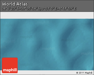 Satellite 3D Map of the Area around 37° 51' 10" S, 4° 19' 30" E