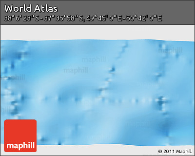 Physical 3D Map of the Area around 37° 51' 10" S, 50° 13' 30" E