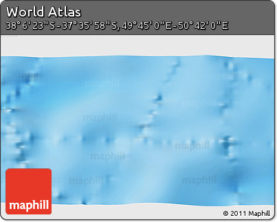 Physical 3D Map of the Area around 37° 51' 10" S, 50° 13' 30" E