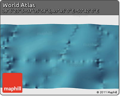Satellite 3D Map of the Area around 37° 51' 10" S, 50° 13' 30" E