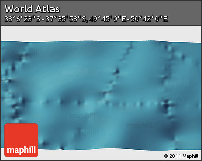 Satellite 3D Map of the Area around 37° 51' 10" S, 50° 13' 30" E