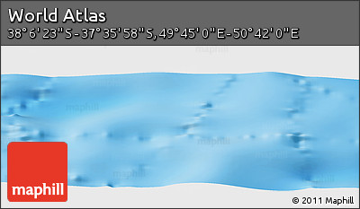 Physical Panoramic Map of the Area around 37° 51' 10" S, 50° 13' 30" E