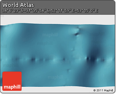 Satellite 3D Map of the Area around 37° 51' 10" S, 52° 46' 29" E