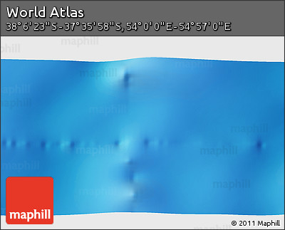 Physical 3D Map of the Area around 37° 51' 10" S, 54° 28' 30" E