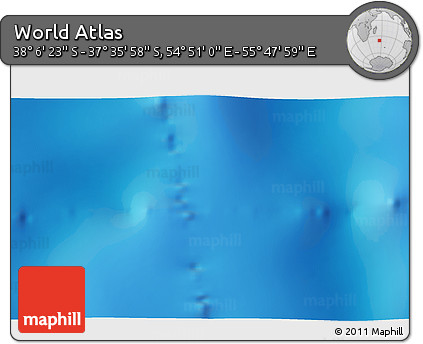 Physical 3D Map of the Area around 37° 51' 10" S, 55° 19' 30" E