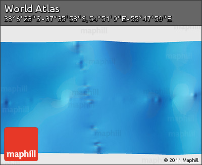 Physical 3D Map of the Area around 37° 51' 10" S, 55° 19' 30" E