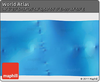 Physical 3D Map of the Area around 37° 51' 10" S, 55° 19' 30" E