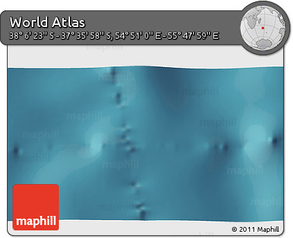 Satellite 3D Map of the Area around 37° 51' 10" S, 55° 19' 30" E