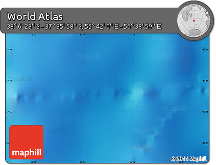 Physical Map of the Area around 37° 51' 10" S, 56° 10' 29" E