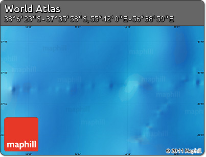 Physical Map of the Area around 37° 51' 10" S, 56° 10' 29" E