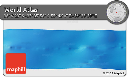 Physical Panoramic Map of the Area around 37° 51' 10" S, 56° 10' 29" E
