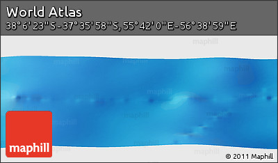 Physical Panoramic Map of the Area around 37° 51' 10" S, 56° 10' 29" E