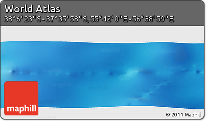 Physical Panoramic Map of the Area around 37° 51' 10" S, 56° 10' 29" E