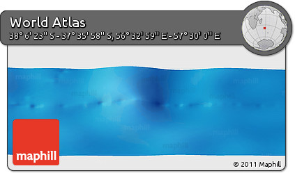 Physical Panoramic Map of the Area around 37° 51' 10" S, 57° 1' 29" E