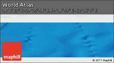 Physical Panoramic Map of the Area around 37° 51' 10" S, 62° 7' 30" E