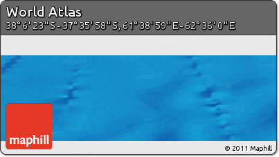 Physical Panoramic Map of the Area around 37° 51' 10" S, 62° 7' 30" E