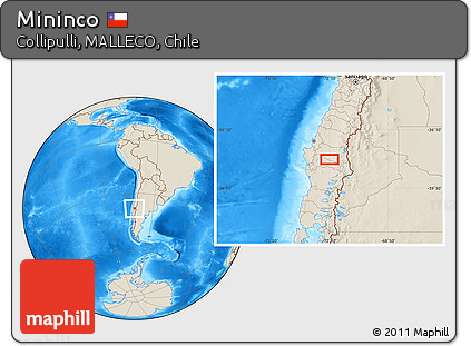 Shaded Relief Location Map of Mininco