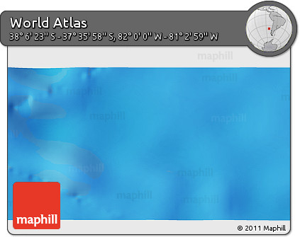 Physical 3D Map of the Area around 37° 51' 10" S, 81° 31' 30" W