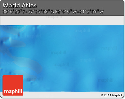 Physical 3D Map of the Area around 37° 51' 10" S, 81° 31' 30" W