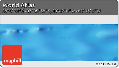 Physical Panoramic Map of the Area around 37° 51' 10" S, 83° 13' 29" W