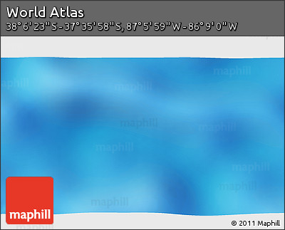 Physical 3D Map of the Area around 37° 51' 10" S, 86° 37' 30" W