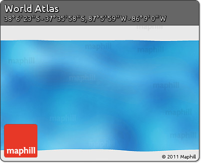 Physical 3D Map of the Area around 37° 51' 10" S, 86° 37' 30" W