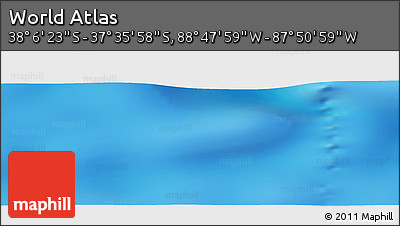 Physical Panoramic Map of the Area around 37° 51' 10" S, 88° 19' 29" W
