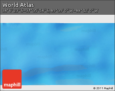 Shaded Relief 3D Map of the Area around 37° 51' 10" S, 89° 10' 30" W