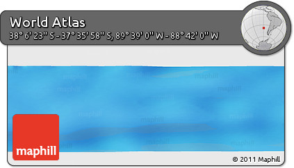 Physical Panoramic Map of the Area around 37° 51' 10" S, 89° 10' 30" W