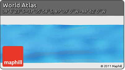 Physical Panoramic Map of the Area around 37° 51' 10" S, 89° 10' 30" W