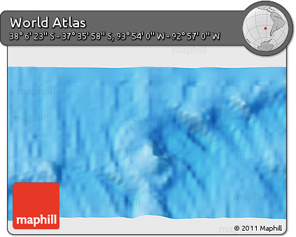 Physical 3D Map of the Area around 37° 51' 10" S, 93° 25' 30" W