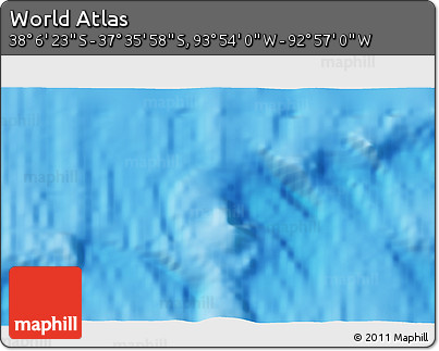 Physical 3D Map of the Area around 37° 51' 10" S, 93° 25' 30" W