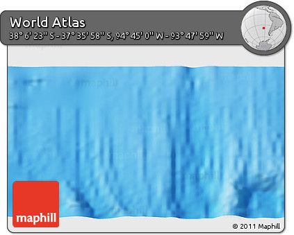 Physical 3D Map of the Area around 37° 51' 10" S, 94° 16' 30" W