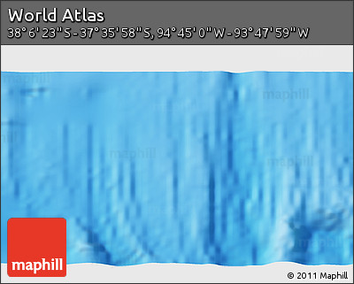 Physical 3D Map of the Area around 37° 51' 10" S, 94° 16' 30" W