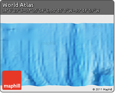Physical 3D Map of the Area around 37° 51' 10" S, 94° 16' 30" W