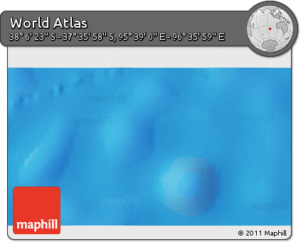Physical 3D Map of the Area around 37° 51' 10" S, 96° 7' 30" E
