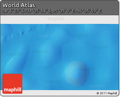Physical 3D Map of the Area around 37° 51' 10" S, 96° 7' 30" E