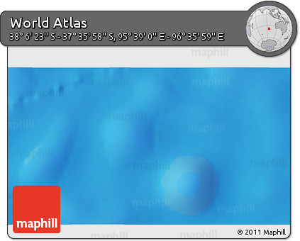 Shaded Relief 3D Map of the Area around 37° 51' 10" S, 96° 7' 30" E
