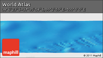 Physical Panoramic Map of the Area around 37° 51' 10" S, 99° 31' 30" E