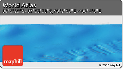 Physical Panoramic Map of the Area around 37° 51' 10" S, 99° 31' 30" E