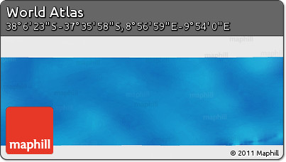 Physical Panoramic Map of the Area around 37° 51' 10" S, 9° 25' 30" E