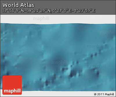 Satellite 3D Map of the Area around 38° 9' 19" N, 0° 55' 29" E
