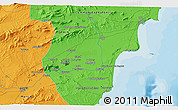 Political 3D Map of Murcia