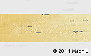 Physical Panoramic Map of the area around 38° 9' 19" N, 100° 13' 29" W