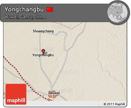 Shaded Relief 3D Map of Yongchangbu